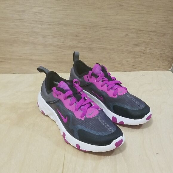 Nike Odyssey React  Gray/Purple White Running Shoes Sneakers Women’s Size 5 - Picture 1 of 8